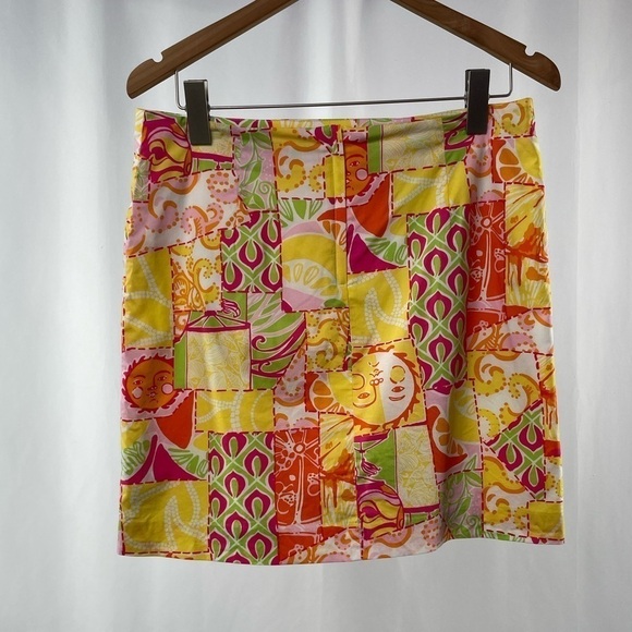 Lilly Pulitzer Cotton Blend Sun Fruit Print Skirt in Happiest Hour Patch Size 6 - Picture 3 of 5